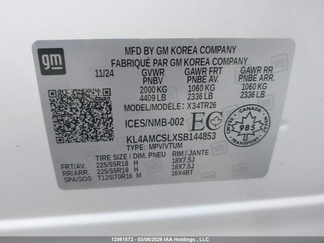 Aukcja sprzedaży 2025 Buick Encore Gx Preferred Awd, vin: KL4AMCSLXSB144853, numer aukcji: 12561572