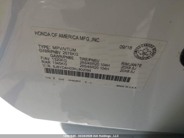 5J8YD4H03KL802094 Acura MDX A-SPEC