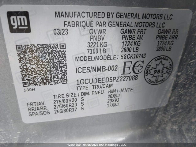 1GCUDEED5PZ227088 Chevrolet Silverado 1500