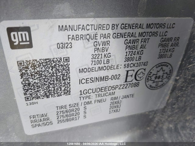 1GCUDEED5PZ227088 Chevrolet Silverado 1500