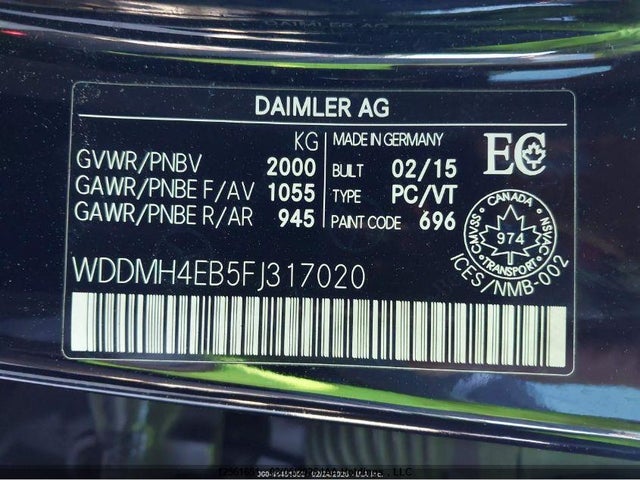 2015 Mercedes-benz B 250 Sports Tourer მანქანა იყიდება აუქციონზე, vin: WDDMH4EB5FJ317020, აუქციონის ნომერი: 12561651