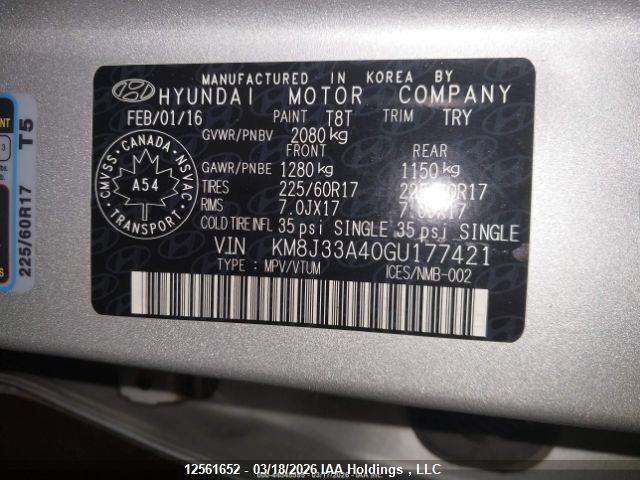 KM8J33A40GU177421 Hyundai Tucson Premium