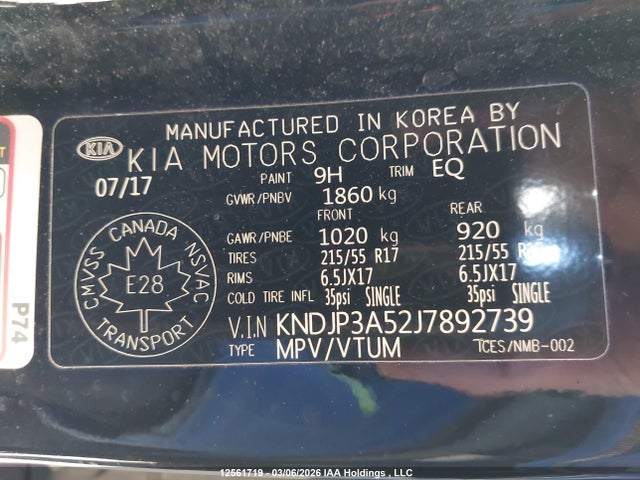 Продажа на аукционе авто 2018 Kia Soul +, vin: KNDJP3A52J7892739, номер лота: 12561719