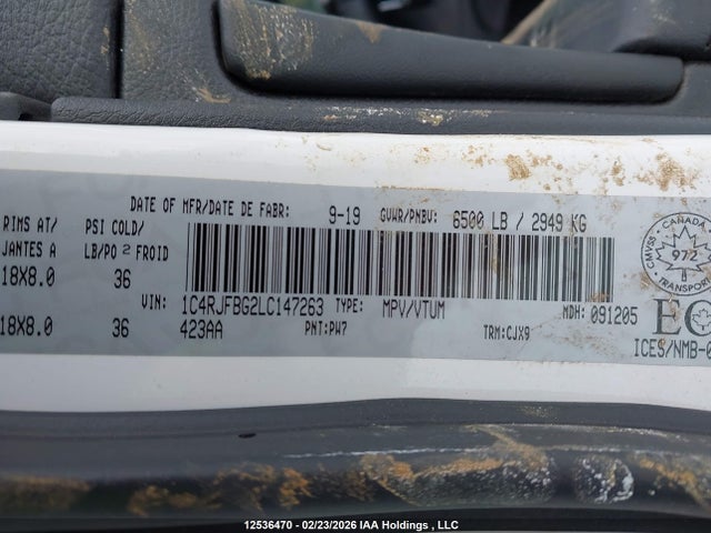 Jeep Grand Cherokee Limited 2020 1C4RJFBG2LC147263 Image 9