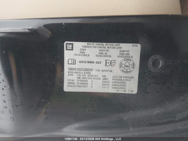 Продаж на аукціоні авто 2007 Gmc Yukon Xl 1500 Sle/slt, vin: 1GKFK16337J203291, номер лоту: 12561749