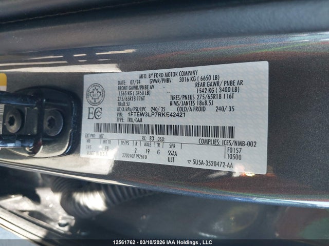Ford F-150 Xlt 2024 1FTEW3LP7RKE42421 Image 9