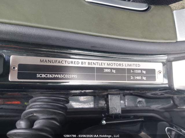 Aukcja sprzedaży 2005 Bentley Continental Gt Gt, vin: SCBCE63W65C025995, numer aukcji: 12561790