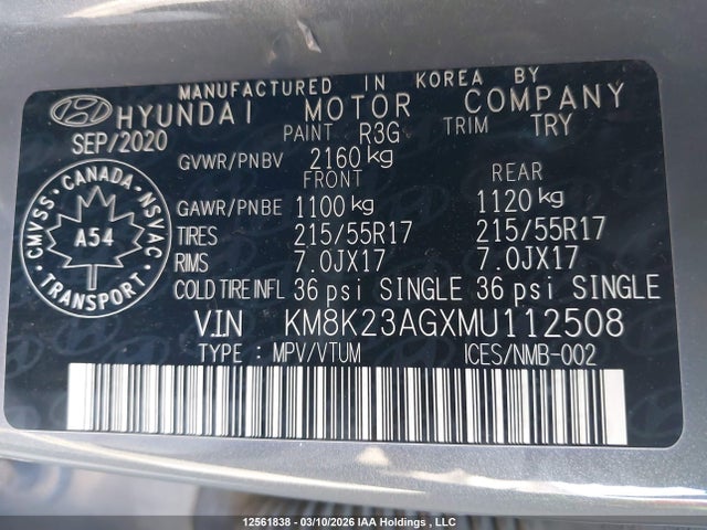 KM8K23AGXMU112508 Hyundai Kona Electric Preferred