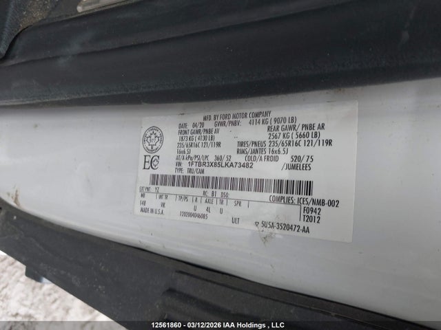 Aukcja sprzedaży 2020 Ford Transit-250 Cargo, vin: 1FTBR3X85LKA73482, numer aukcji: 12561860