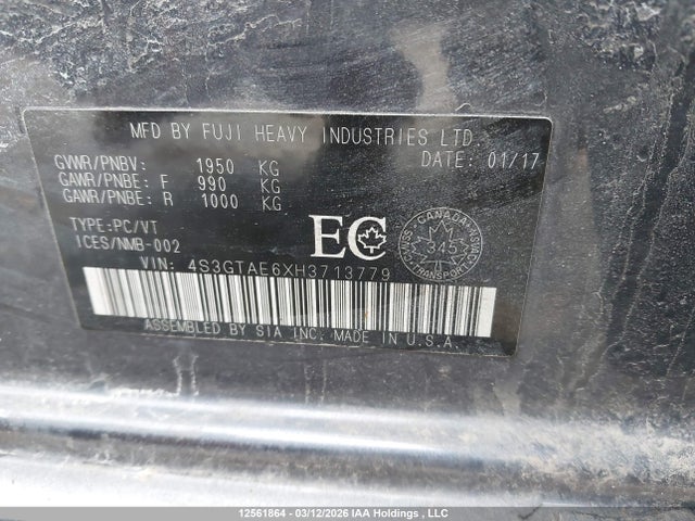 4S3GTAE6XH3713779 Subaru Impreza