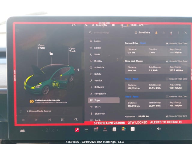 2022 Tesla Model 3 Rwd/standard Range მანქანა იყიდება აუქციონზე, vin: 5YJ3E1EA0NF233696, აუქციონის ნომერი: 12561866