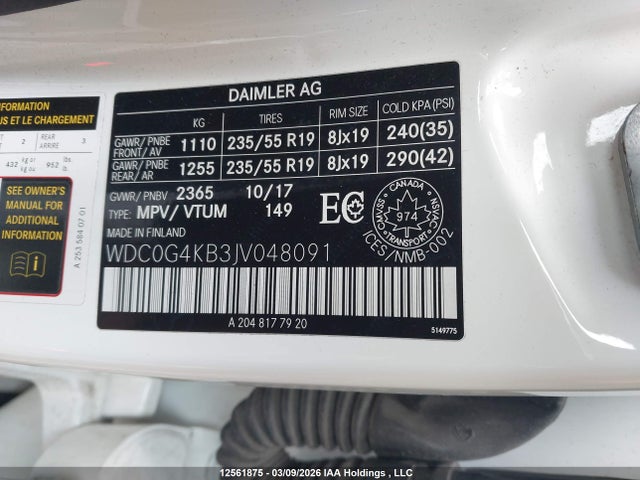 WDC0G4KB3JV048091 Mercedes-Benz Glc 300 4matic