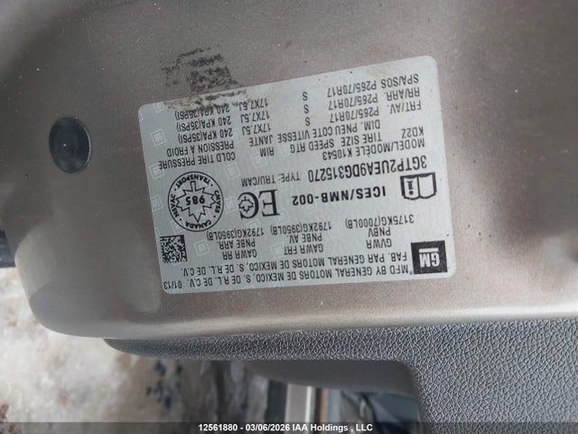 Продаж на аукціоні авто 2013 Gmc Sierra 1500, vin: 3GTP2UEA9DG315270, номер лоту: 12561880