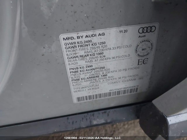 WA1EAAFY6M2030579 Audi Q5 45 Progressiv