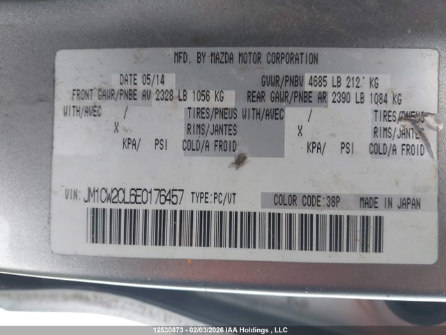 Mazda Mazda5 Gs 2014 JM1CW2CL6E0176457 Image 9
