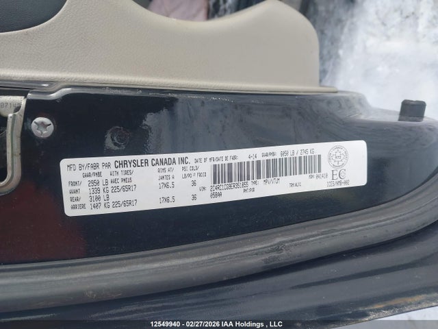 Продаж на аукціоні авто 2014 Chrysler Town & Country Touring, vin: 2C4RC1CG9ER351855, номер лоту: 12549940