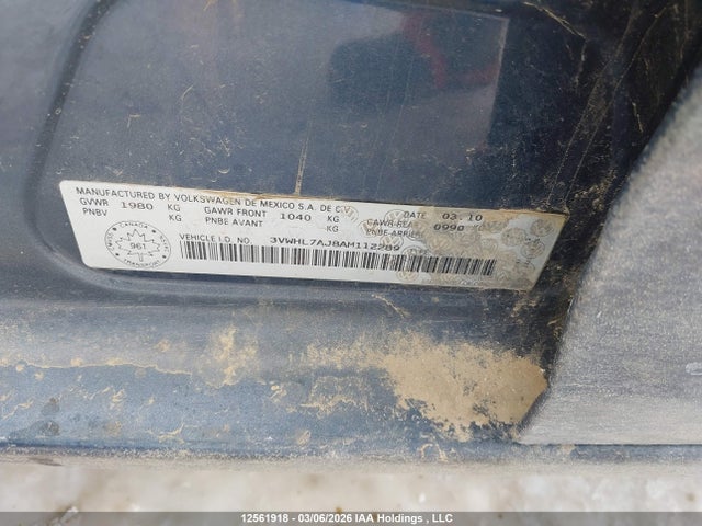 Продажа на аукционе авто 2010 Volkswagen Jetta Tdi Cup Edition, vin: 3VWHL7AJ8AM112289, номер лота: 12561918