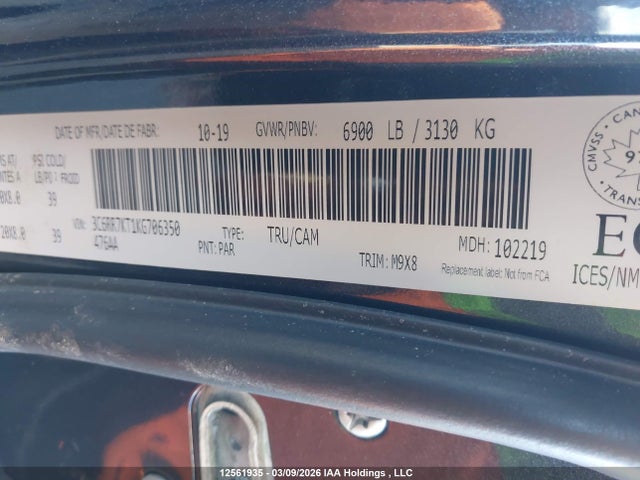 3C6RR7KT1KG706350 RAM 1500 Classic St