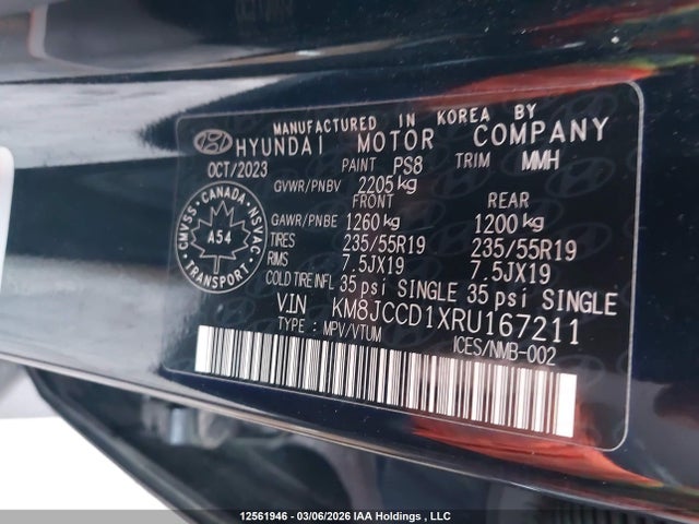 KM8JCCD1XRU167211 Hyundai Tucson Ultimate Awd
