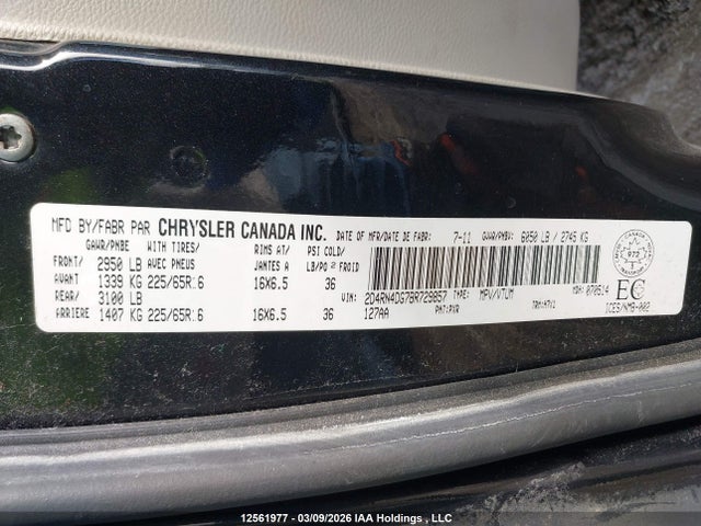 Aukcja sprzedaży 2011 Dodge Grand Caravan, vin: 2D4RN4DG7BR729857, numer aukcji: 12561977