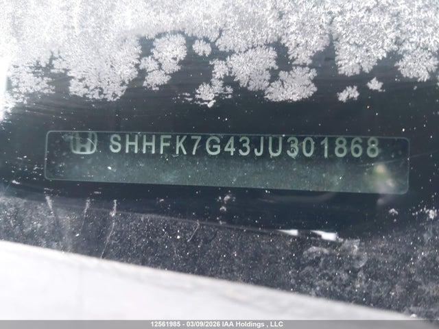 SHHFK7G43JU301868 Honda Civic Sport