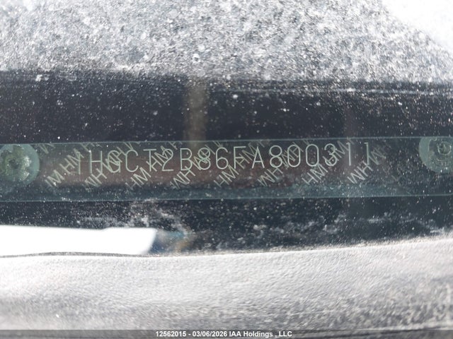 12562015 :رقم المزاد ، 1HGCT2B86FA800311 vin ، 2015 Honda Accord Exl مزاد بيع
