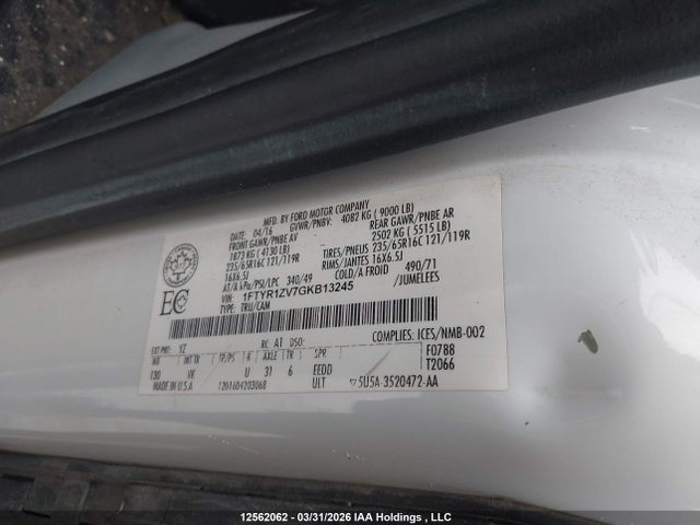 1FTYR1ZV7GKB13245 Ford Transit-250