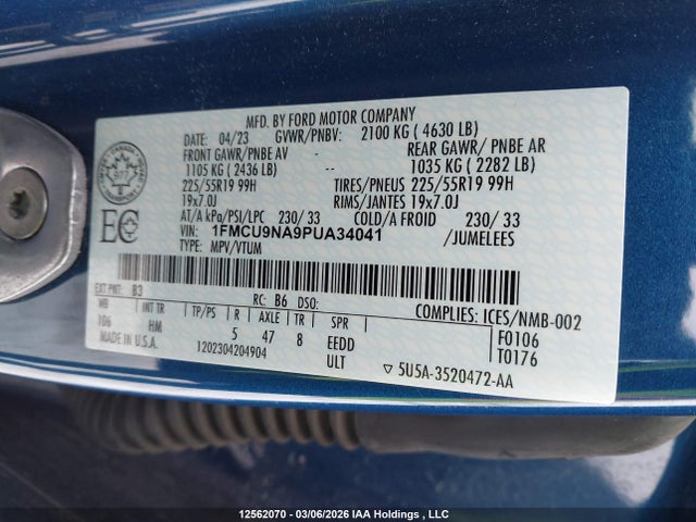Ford Escape St-line Select 2023 1FMCU9NA9PUA34041 Image 18