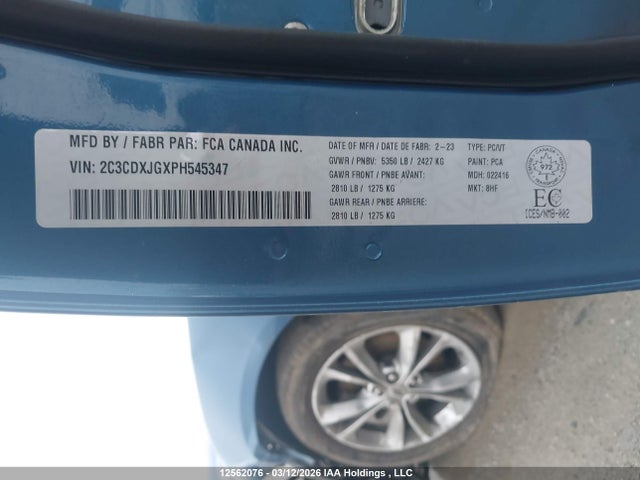 Продажа на аукционе авто 2023 Dodge Charger Sxt, vin: 2C3CDXJGXPH545347, номер лота: 12562076
