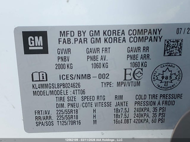 KL4MMGSL8PB024626 Buick Encore Gx Essence