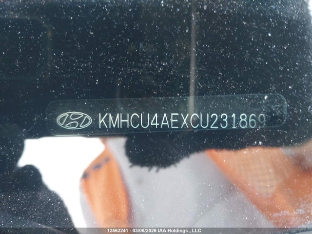12562241 :رقم المزاد ، KMHCU4AEXCU231869 vin ، 2012 Hyundai Accent مزاد بيع