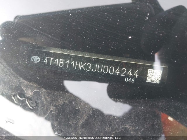 4T1B11HK3JU004244 Toyota CAMRY XLE