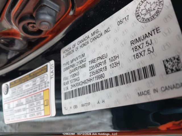 2HKRW2H92HH119980 Honda CR-V