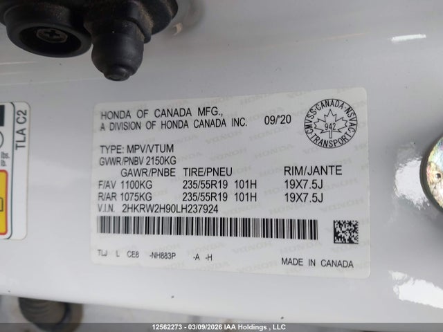 2HKRW2H90LH237924 Honda CR-V