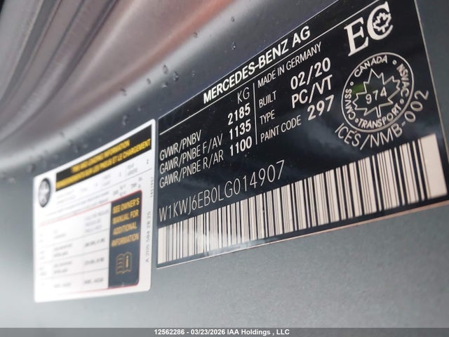 W1KWJ6EB0LG014907 Mercedes-Benz Amg C 43 4matic