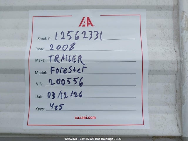 2008 Forest River  მანქანა იყიდება აუქციონზე, vin: 4X4TCTF278Y200556, აუქციონის ნომერი: 12562331