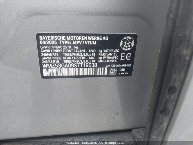 2025 Mini Se Countryman მანქანა იყიდება აუქციონზე, vin: WMZ53GA09S7T19038, აუქციონის ნომერი: 12562336