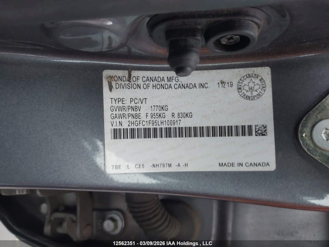 2HGFC1F95LH100917 Honda Civic Touring