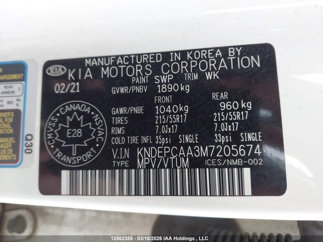 KNDEPCAA3M7205674 KIA Seltos Lx