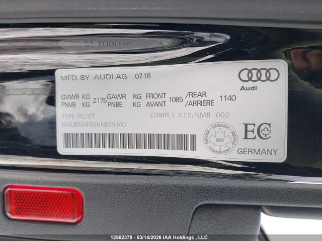 WAUBNAF45HN029340 Audi A4 Progressiv