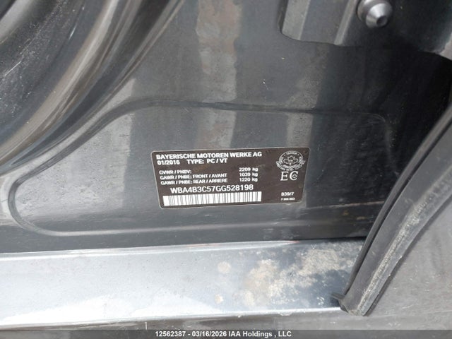 WBA4B3C57GG528198 BMW 435 Xi Gran Coupe