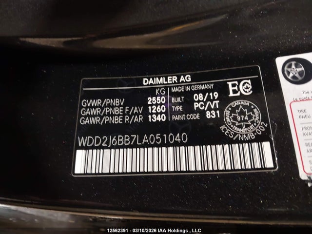 WDD2J6BB7LA051040 Mercedes-Benz Cls Amg 53 4matic