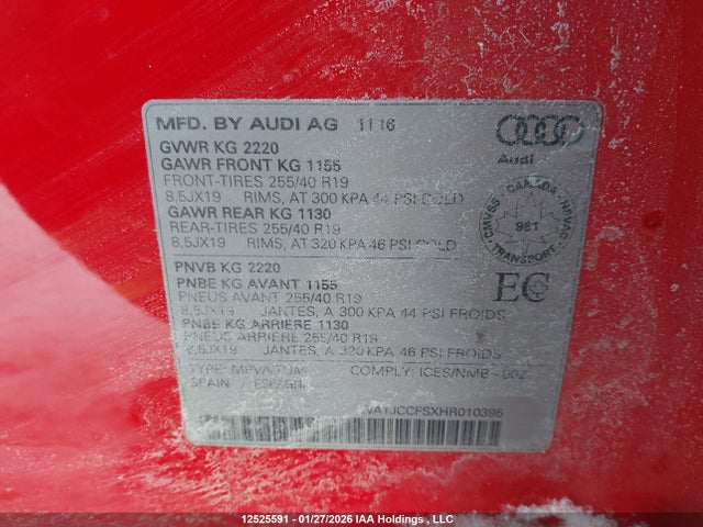 WA1JCCFSXHR010395 Audi Q3 2.0t Progressiv