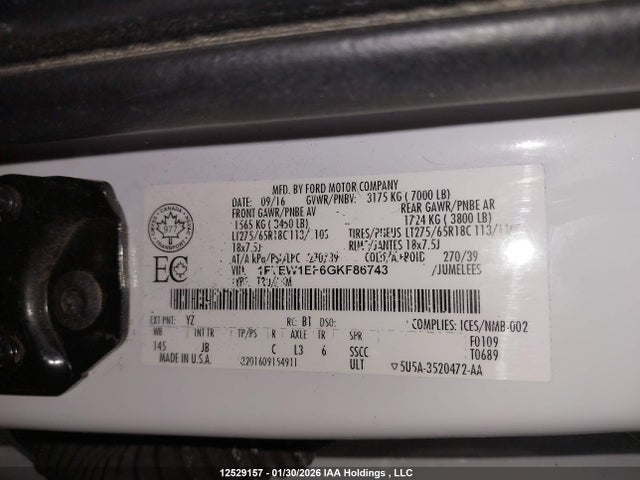 Ford F-150 Xlt 2016 1FTEW1EF6GKF86743 Image 9