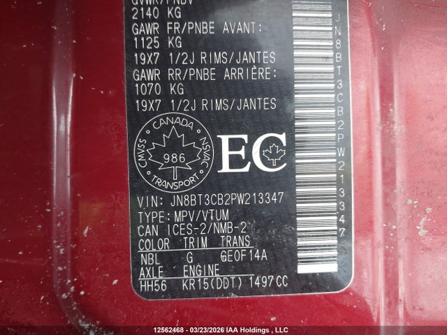 Продажа на аукционе авто 2023 Nissan Rogue, vin: JN8BT3CB2PW213347, номер лота: 12562468