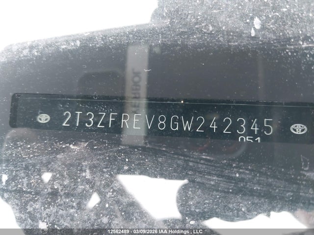 Aukcja sprzedaży 2016 Toyota Rav4, vin: 2T3ZFREV8GW242345, numer aukcji: 12562489