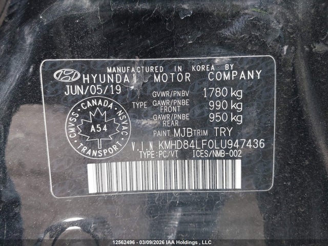 KMHD84LF0LU947436 Hyundai Elantra Sel/value/limited