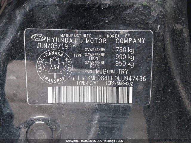 KMHD84LF0LU947436 Hyundai Elantra Sel/value/limited