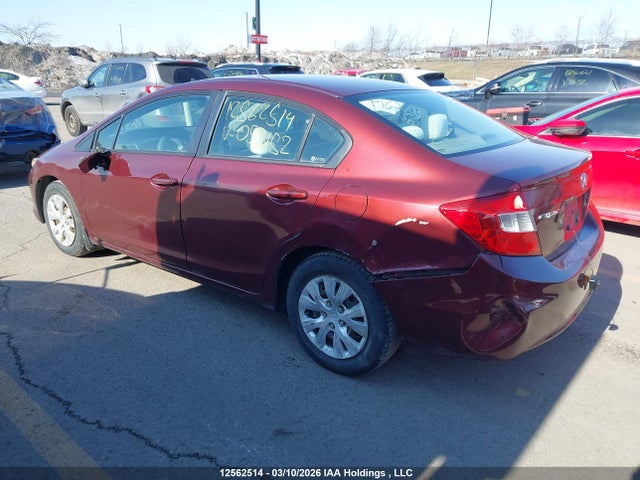 Продаж на аукціоні авто 2012 Honda Civic Lx, vin: 2HGFB2F46CH053152, номер лоту: 12562514