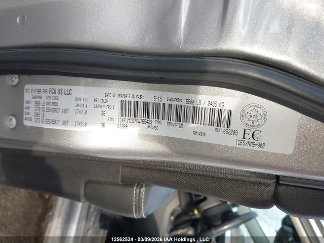 12562524 :رقم المزاد ، 1C4PJMCS7FW765423 vin ، 2015 Jeep Cherokee Latitude مزاد بيع